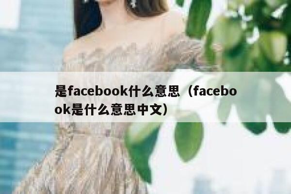是facebook什么意思（facebook是什么意思中文） 第1张