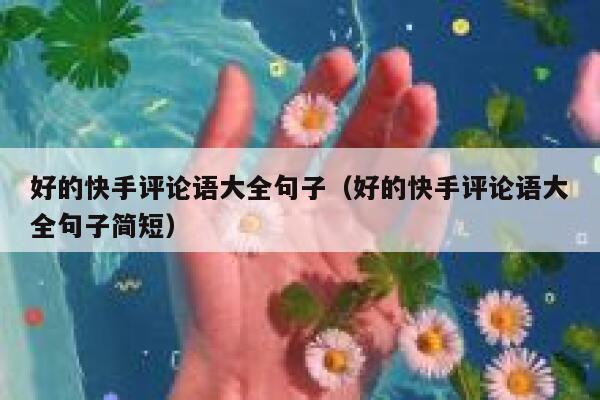 好的快手评论语大全句子（好的快手评论语大全句子简短） 第1张