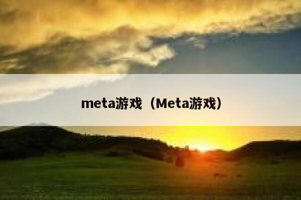 meta游戏（Meta游戏） 第1张
