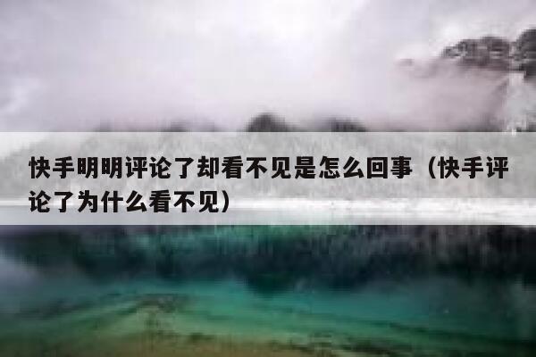 快手明明评论了却看不见是怎么回事（快手评论了为什么看不见） 第1张