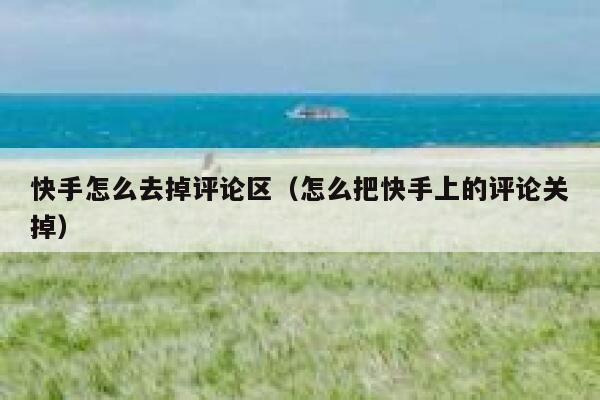 快手怎么去掉评论区（怎么把快手上的评论关掉） 第1张