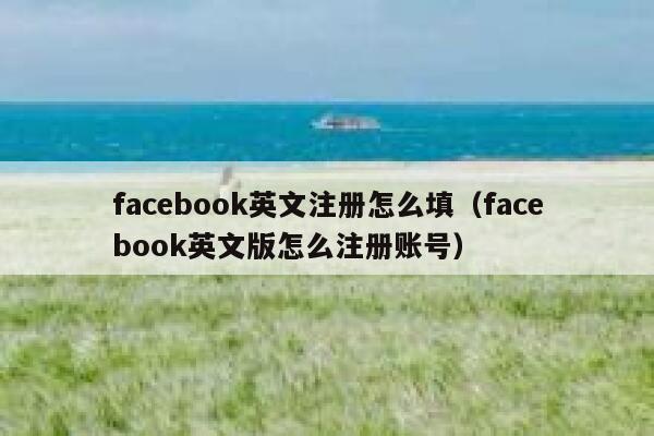 facebook英文注册怎么填（facebook英文版怎么注册账号） 第1张