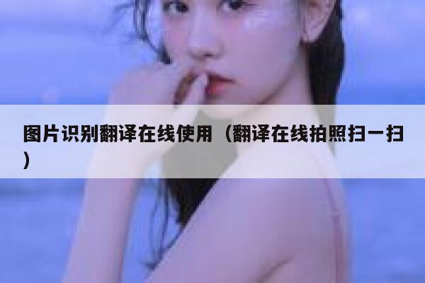 图片识别翻译在线使用（翻译在线拍照扫一扫） 第1张
