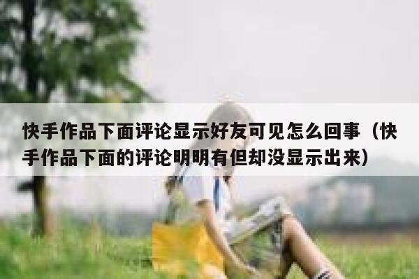 快手作品下面评论显示好友可见怎么回事（快手作品下面的评论明明有但却没显示出来） 第1张