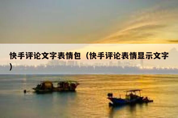 快手评论文字表情包（快手评论表情显示文字） 第1张