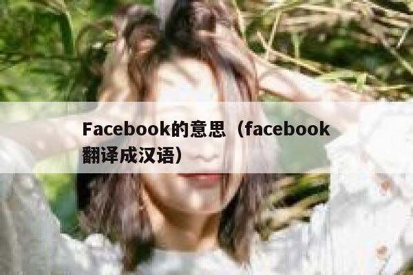 Facebook的意思（facebook翻译成汉语） 第1张