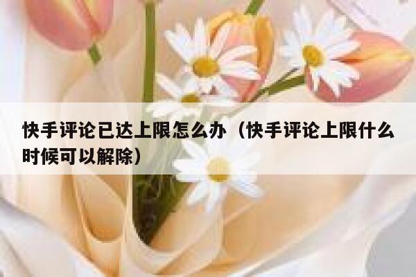 快手评论已达上限怎么办（快手评论上限什么时候可以解除） 第1张