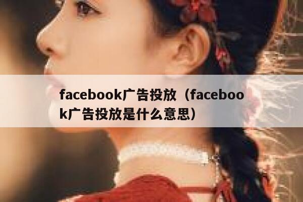 facebook广告投放（facebook广告投放是什么意思） 第1张
