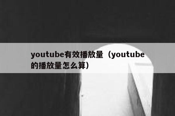 youtube有效播放量（youtube的播放量怎么算） 第1张