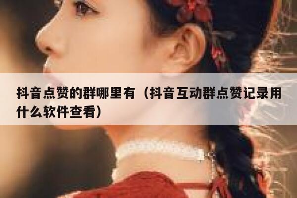 抖音点赞的群哪里有（抖音互动群点赞记录用什么软件查看） 第1张