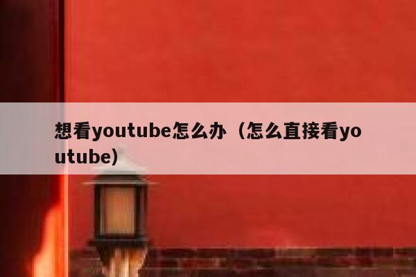 想看youtube怎么办（怎么直接看youtube） 第1张