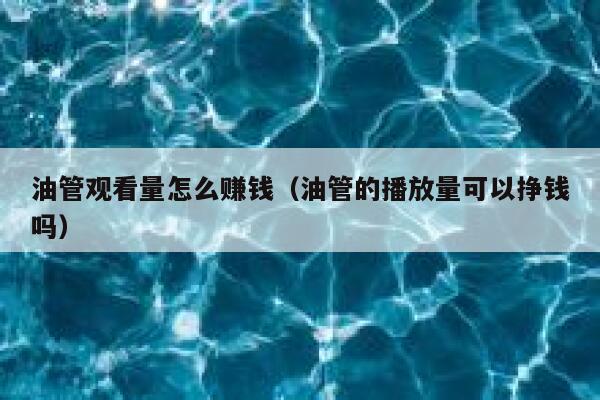 油管观看量怎么赚钱（油管的播放量可以挣钱吗） 第1张