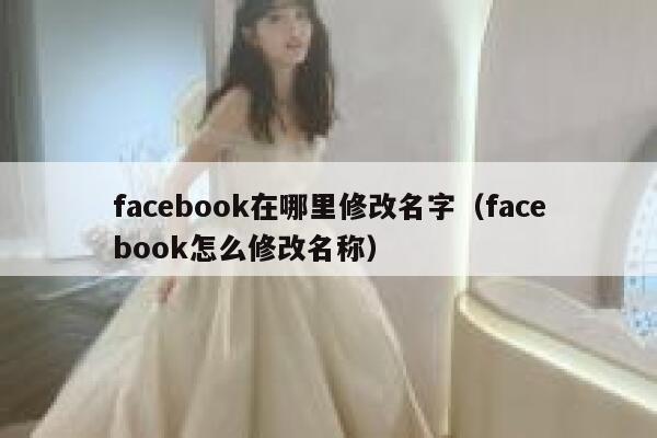 facebook在哪里修改名字（facebook怎么修改名称） 第1张