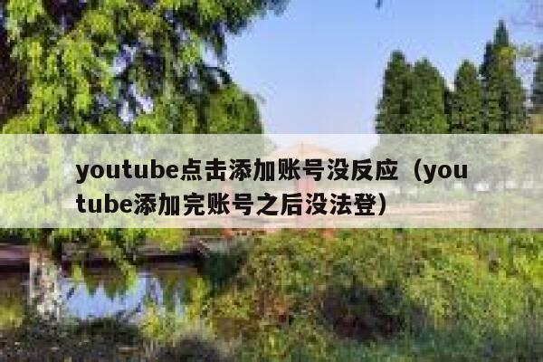 youtube点击添加账号没反应（youtube添加完账号之后没法登） 第1张