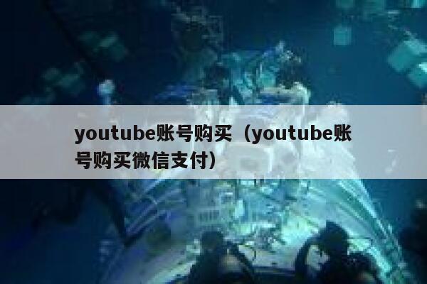 youtube账号购买（youtube账号购买微信支付） 第1张