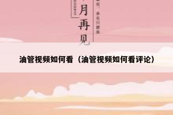 油管视频如何看（油管视频如何看评论） 第1张
