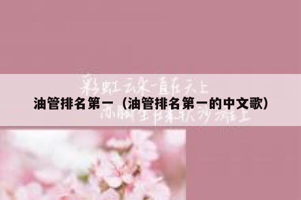油管排名第一（油管排名第一的中文歌） 第1张