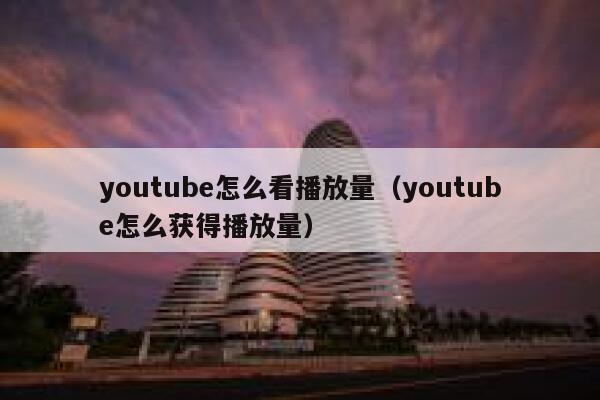 youtube怎么看播放量（youtube怎么获得播放量） 第1张