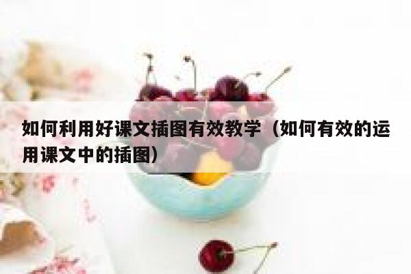 如何利用好课文插图有效教学(如何有效的运用课文中的插图) 第1张 如何利用好课文插图有效教学(如何有效的运用课文中的插图) 第1张