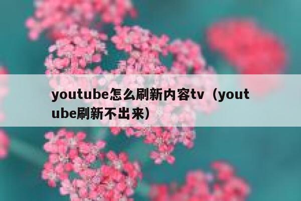 youtube怎么刷新内容tv（youtube刷新不出来） 第1张