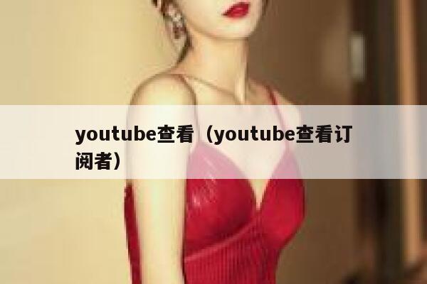 youtube查看（youtube查看订阅者） 第1张