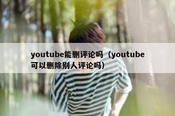 youtube能删评论吗（youtube可以删除别人评论吗） 第1张