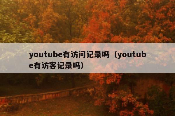 youtube有访问记录吗（youtube有访客记录吗） 第1张