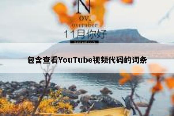 包含查看YouTube视频代码的词条 第1张