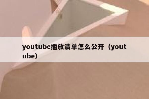 youtube播放清单怎么公开（youtube） 第1张