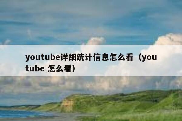youtube详细统计信息怎么看（youtube 怎么看） 第1张