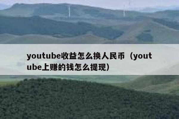 youtube收益怎么换人民币（youtube上赚的钱怎么提现） 第1张
