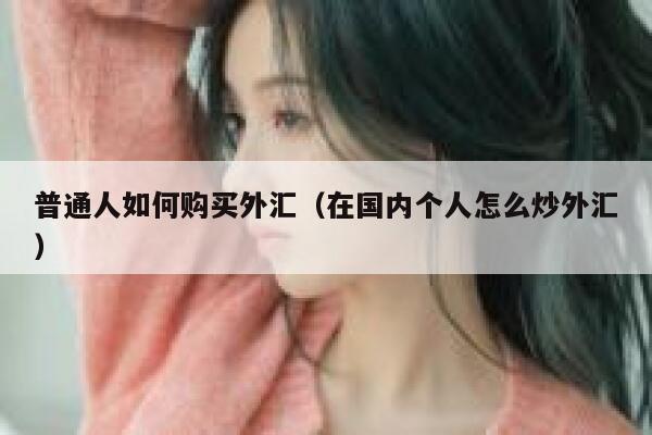 普通人如何购买外汇（在国内个人怎么炒外汇） 第1张