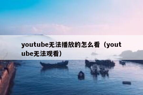 youtube无法播放的怎么看（youtube无法观看） 第1张