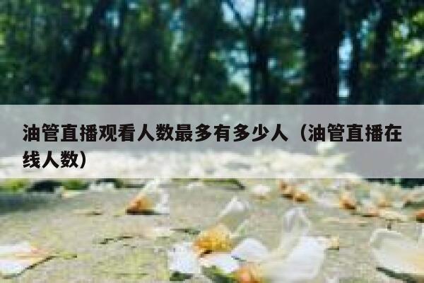 油管直播观看人数最多有多少人（油管直播在线人数） 第1张