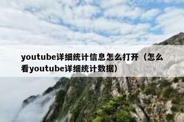 youtube详细统计信息怎么打开（怎么看youtube详细统计数据） 第1张