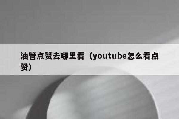 油管点赞去哪里看(youtube怎么看点赞) 第1张 油管点赞去哪里看(youtube怎么看点赞) 第1张