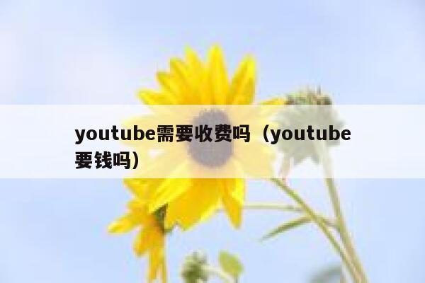 youtube需要收费吗（youtube要钱吗） 第1张
