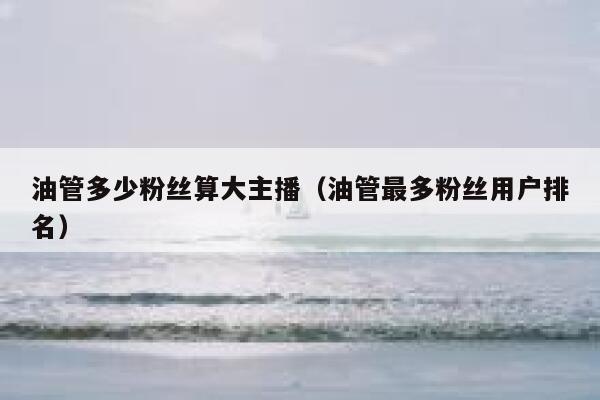 油管多少粉丝算大主播（油管最多粉丝用户排名） 第1张