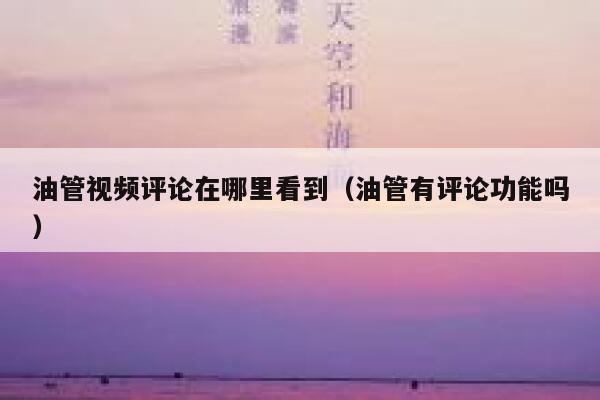 油管视频评论在哪里看到(油管有评论功能吗) 第1张 油管视频评论在哪里看到(油管有评论功能吗) 第1张