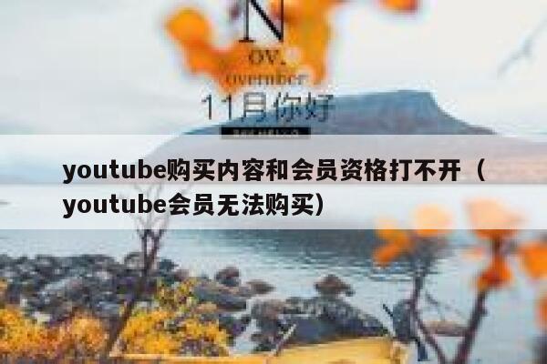 youtube购买内容和会员资格打不开（youtube会员无法购买） 第1张