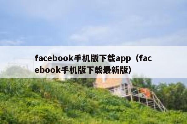 facebook手机版下载app（facebook手机版下载最新版） 第1张