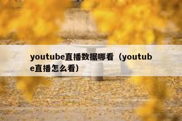 youtube直播数据哪看（youtube直播怎么看） 第1张