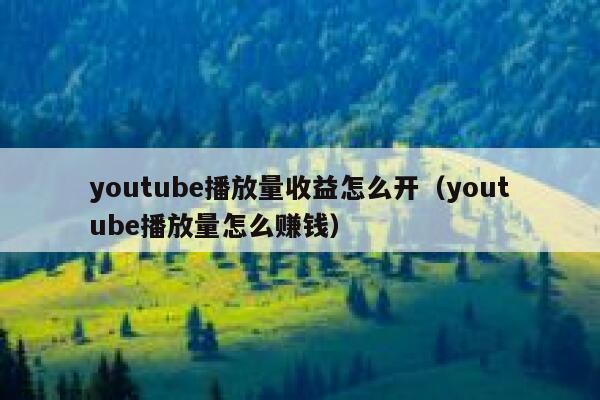 youtube播放量收益怎么开（youtube播放量怎么赚钱） 第1张