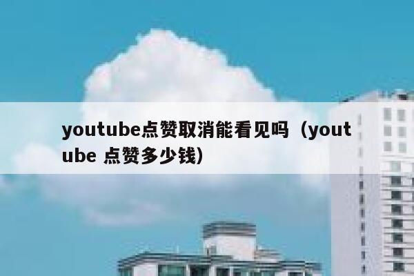 youtube点赞取消能看见吗（youtube 点赞多少钱） 第1张