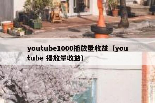 youtube1000播放量收益（youtube 播放量收益） 第1张