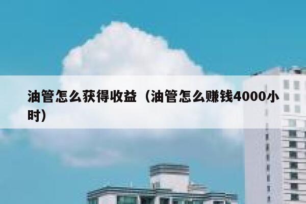 油管怎么获得收益（油管怎么赚钱4000小时） 第1张