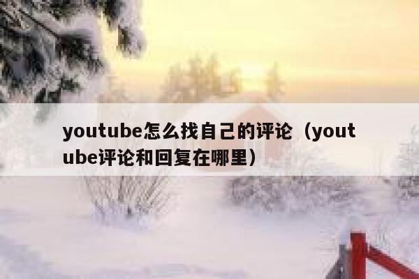youtube怎么找自己的评论（youtube评论和回复在哪里） 第1张