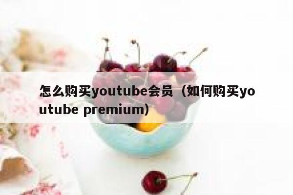 怎么购买youtube会员（如何购买youtube premium） 第1张