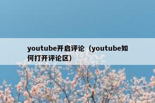 youtube开启评论（youtube如何打开评论区） 第1张