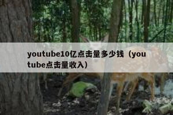 youtube10亿点击量多少钱（youtube点击量收入） 第1张